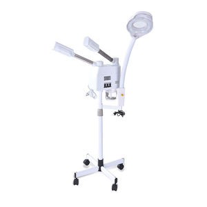Vaporizador Facial Profesional de Doble Tubo Frío/Caliente, Lámpara Lupa Ajustable con Ruedas, Máquina Hidratante para Salones de Belleza y Pestañas - Product Image 5