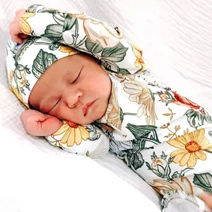 Ensemble couverture avec bonnet pour nouveau-né bébé fille