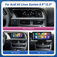 Autoradio multimédia tactile avec CarPlay et Android Auto sans fil, GPS, résolution 1600x600 pour Audi A4L A5 Q5 Q5L A3 Q3 A7 A6L