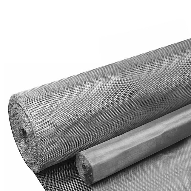 HD Transparent Invisible Anti-Theft Insect-Proof 20 Mesh Plain Woven Cuttable Stainless Steel Window Screen for Factory Office