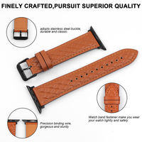 Ouruoxi Sabuk Jam Tangan Kulit Klasik Berkualitas Tinggi Tali Kulit Asli Lapisan Atas untuk Apple Watch 1/2/34/5/6/7 SE Ultra