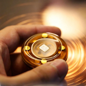 GAO STUDIO Custom Plastic Haptic Coin Fidget Spinner Magnetic Stress Relief Spinning Toy for Adults Concentration Gift - Product Image 2