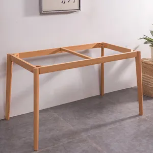 Mesa de madeira sólida, mesa de jantar nórdica, pernas de madeira para computador, estudo, acessórios para mesa, pé horizontal de madeira VT-03.192