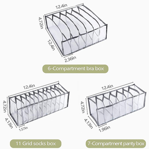 Ripiegabile portaoggetti pieghevole cassettiere ripiegabile scatole divisorie per abbigliamento per calze reggiseni cravatte Lingerie sciarpe <span class=keywords><strong>pentole</strong></span> - Product Image 5