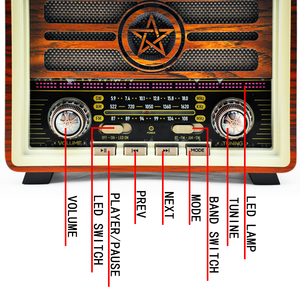 M-2026BT Meier Big Vintage Rechargeable Am <span class=keywords><strong>Fm</strong></span> Sw Portable <span class=keywords><strong>Radio</strong></span> Phillips en ont besoin - Product Image 2