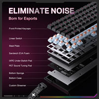 Clavier mécanique sans fil USB ONIKUMA MT603, trois modes, ergonomique, étanche, en plastique, pour ordinateur de bureau, nouvelle version, réponse ultra-rapide, taille standard