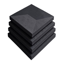 Tuiles murales acoustiques 3D en polyester ondulé, auto-adhésives, ignifuges, insonorisantes, taille personnalisée pour bureau, studio, maison