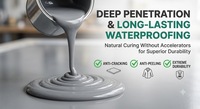 Revêtement liquide imperméable écologique en acrylique polymère pour toits, balcons, salles de bain, cuisines, piscines, 5 ans