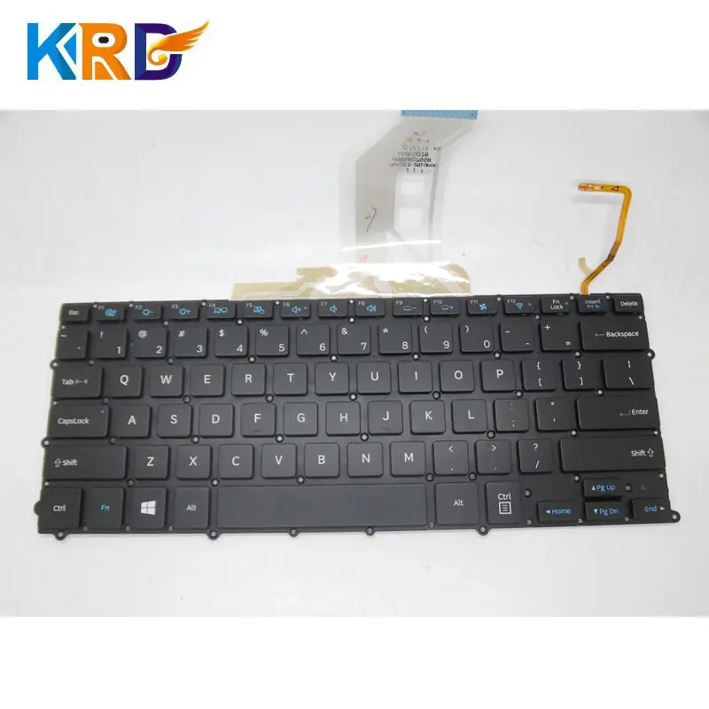 Keyboard laptop asli untuk Samsung Spare Parts NP900X3D, suku cadang komputer keyboard lampu latar