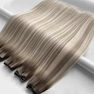 Extensiones de Cabello Humano Ruso Sin Costuras, Invisibles, Finas, Super Double Drawn, Virgen Remy, Color Rubio Balayage para Salón - Product Image 3