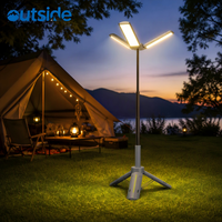 Lanterne de camping LED télescopique rechargeable par USB 1000 lumens, étanche IP65, à intensité variable, lumière blanche froide, pour la randonnée en extérieur