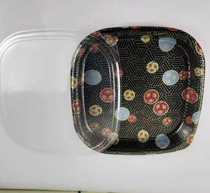 Boîte à <span class=keywords><strong>sushi</strong></span> et à sandwich carrée jetable en PET de haute qualité avec couvercle transparent, qualité alimentaire, emballage à emporter - Product Image 6