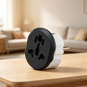 Adaptateur de <span class=keywords><strong>voyage</strong></span> universel pour prise européenne, convertisseur de <span class=keywords><strong>voyage</strong></span> 250V, adaptateur de <span class=keywords><strong>voyage</strong></span> blanc et noir pour l'Allemagne et la France - Product Image 2