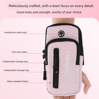 Sac de poignet multifonction en coton Haissky pour iPhone 17/16/15/14 Pro Max Air Plus avec fermeture éclair pour course à pied, cyclisme et fitness en extérieur