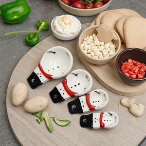 Nhà Máy Giá thủ công Snowman 1 gam gốm phục vụ thìa <span class=keywords><strong>Fancy</strong></span> Đo muỗng cho Baking công cụ - Product Image 3