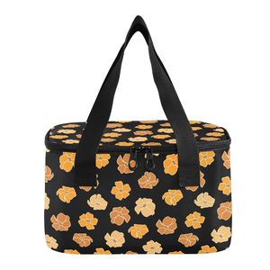 Sac isotherme mini-pique-nique en nylon à motif floral Hawaï Puakenikeni, 6L, portable, avec poignée courte et impression personnalisée - Product Image 3