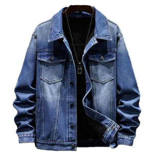 Al por mayor, de alta calidad, estilo vintage, oversize, de moda, casual, de cuero shearling, con cuello vuelto, para hombre, con logo frontal - Product Image 4