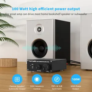 Amplificateur mono Fosi Audio, amplificateur <span class=keywords><strong>de</strong></span> subwoofer 100W avec amplificateur <span class=keywords><strong>de</strong></span> puissance <span class=keywords><strong>basse</strong></span> pour haut-parleur <span class=keywords><strong>passif</strong></span> domestique FS M04 - Product Image 4