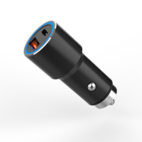 Vente en gros 52.5W Mini adaptateur USB-A type-c 12V/2.5A sortie charge rapide QC4.0 double port chargeur de voiture pour téléphone portable