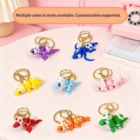 Nouveau porte-clés mini-dinosaure anime imprimé en 3D PLA transfrontalier, article fantaisie en gros, porte-clés dinosaure