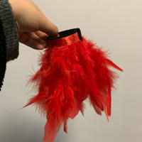 Bracelet à claque en plumes de marabout de dinde moelleux en gros pour la décoration de costumes de fête de carnaval