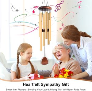 37-inch golden aluminum garden wind chimes, classical music festival gifts, outdoor and indoor decorations - Product Image 2