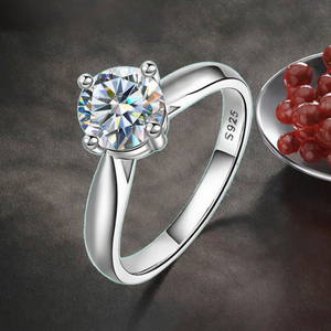 925 Sterling Silver Single Stone Heart Shape Ring Beautiful Fashion Women's Jewelry for Weddings Valentines and Birthdays - Product Image 2