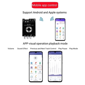 1602T para módulo <span class=keywords><strong>Bluetooth</strong></span> AUX/<span class=keywords><strong>Bluetooth</strong></span>/interruptor USB para el hogar 2,0 canales (izquierda y derecha) 30-200W 4-8Ω receptores amplificadores - Product Image 5