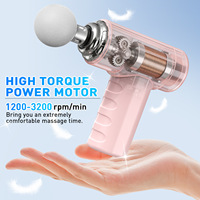 Pistolet de massage musculaire portable mini rechargeable en PVC avec 6+ têtes de massage et batterie de 1000-1200 mAh