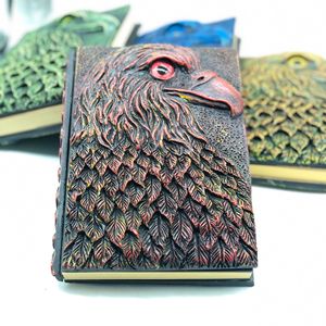 Großhandel anpassbare Logo Notebook Eagle Effigy Retro-Stil Relievo Planer Imitation Leder Cover Journal - Product Image 3