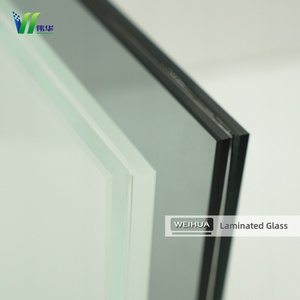 Verre feuilleté de sécurité PVB pour portes de façade de bâtiment trempé, clair, isolation phonique - Product Image 1