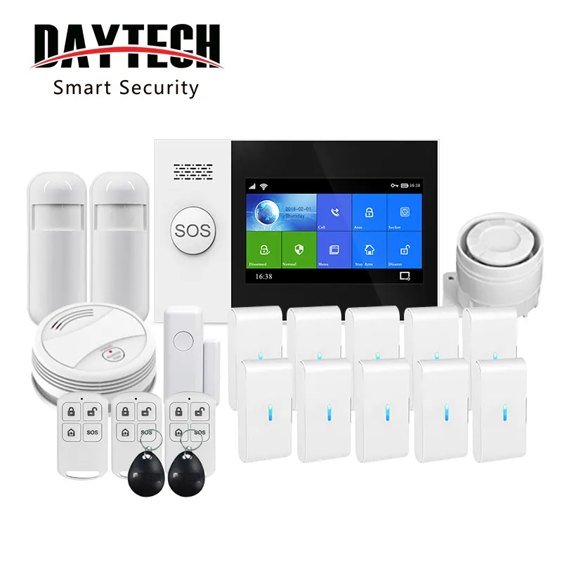 DAYTECH TA04-KIT39 Hệ Thống Báo Động GSM WiFi An Ninh Gia Đình Toàn Màn Hình Cảm Ứng Tuya Điều Khiển Bằng Ứng Dụng