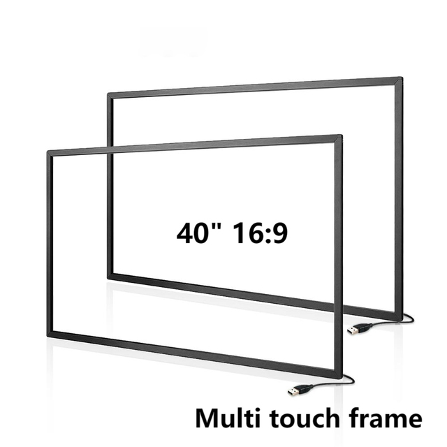 40-Inch USB Interface Infrared Touch Screen Frame New Aluminium Alloy Frame Without Glass IR Touch Frame