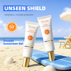 Gel <span class=keywords><strong>solaire</strong></span> invisible quotidien à marque privée SPF 50, large spectre, léger, <span class=keywords><strong>non</strong></span> gras, pour peaux sensibles, <span class=keywords><strong>visage</strong></span> et corps - Product Image 1