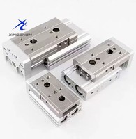 Table coulissante de haute précision MXQ, actionneur pneumatique compact à double guide pour le positionnement linéaire