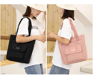 Bolsos de mano impermeables de nailon a la moda de alta calidad al por mayor, bolso de hombro portátil de gran capacidad para mujer, bolso de mano informal con cremallera - Product Image 6