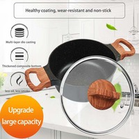 Meilleur prix Casserole avec revêtement en aluminium et ensemble de casseroles avec outil de cuisine de taille personnalisée