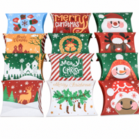 Cajas de Regalo de Cartón con Forma de Almohada para Navidad, Paquete de 12, para Dulces, Joyería, Recuerdos de Fiestas