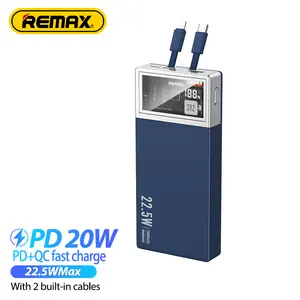 Remax Portátil Bancos De Potência 20000Mah 10000Mah Rpp-189 22.5W Pd18W Super OEM 2023 Novo Powerbank Portátil Do Telefone Móvel de Carregamento Rápido