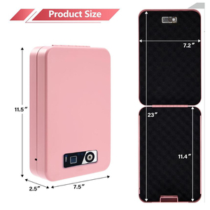 Điện tử kỹ thuật số Khóa vân tay mật khẩu ánh sáng ban đêm đôi <span class=keywords><strong>Handgun</strong></span> Trường hợp với trượt đường sắt mở cho két - Product Image 3