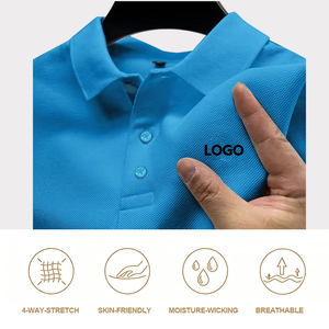 เสื้อโปโลผู้ชายลายเรียบ น้ำหนัก 220 กรัม ดีไซน์ทันสมัย ปักโลโก้ได้ตามต้องการ เสื้อยืดโปโลแขนสั้นผู้ชาย - Product Image 3