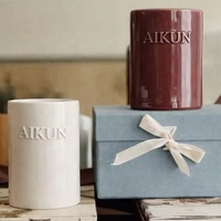 Bougie aromathérapeutique AIKUN haut de gamme pour hôtel, parfum relaxant, longue durée, personnalisable, en cire de soja naturelle