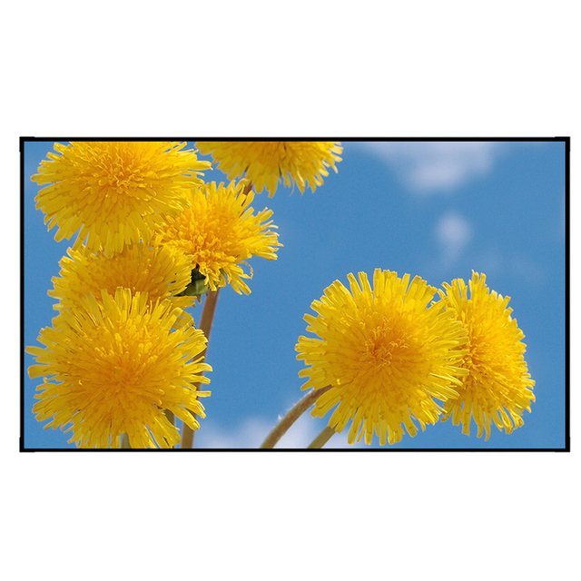 Black Diamond Screens Edge Free Ambient Light Rejecting Fixed Frame Projector Screen, for Home Theater, Movie & Office,KTV