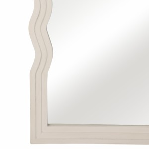 Miroir mural arqué moderne avec cadre ondulé, miroir de vanité pleine longueur pour chambre à coucher, maison, dortoir, bureau, salle de bain, décoration - Product Image 4