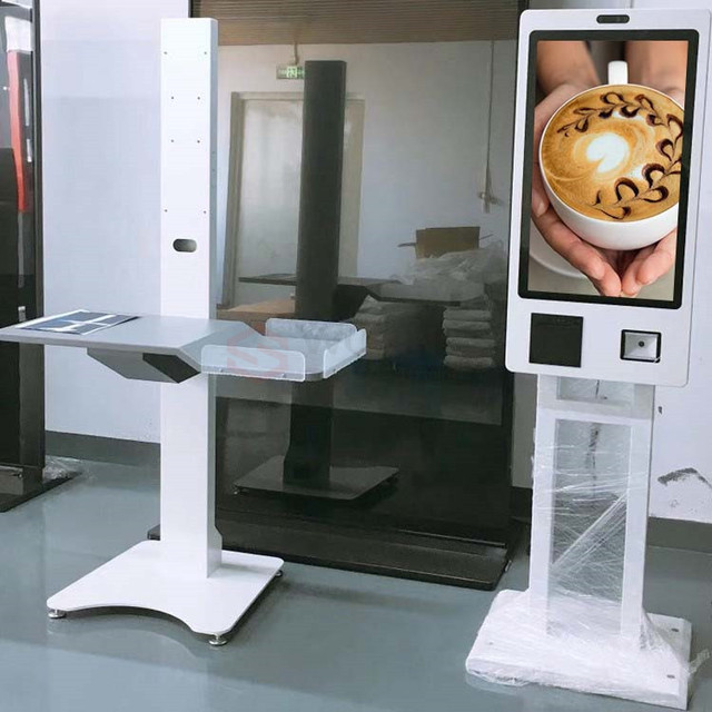 OEM Touch Screen Order Payment Terminal NFC Card Reader QR Scanner Self Ordering Kiosk for Healthcare Patient Check-In Systems