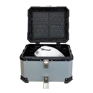 45L-55L Universel Scooter <span class=keywords><strong>Moto</strong></span> Coffre Arrière Boîte En Aluminium <span class=keywords><strong>Valise</strong></span> Étanche Queue Boîte Casque De Rangement Top Box - Product Image 1