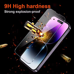 Vỏ điện thoại 3 trong 1 TPU bền vững với bộ bảo vệ màn hình kính 9H cho ống kính máy ảnh iPhone 15 - Product Image 6