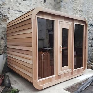 Custom 4 Person Square Outdoor Sauna Modern Dry Steam Cube Sauna <b>House</b> for Villas - Product Image 1