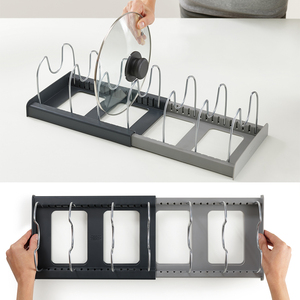 Organizzatore Espandibile per Cucina 7/10 Ripiani, Porta Utensili in ABS per <span class=keywords><strong>Pentole</strong></span> e <span class=keywords><strong>Coperchi</strong></span> - Product Image 4