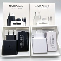 Chargeur Super Rapide Original 45W PD 45W pour Charge Rapide Adaptative pour S24 Ultra S23 S22 S21 Note 10 Note 20 Plus USB-C